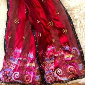 Laurel Burch scarf, cat